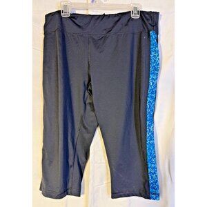 Danskin Gray Yoga Pants Leggings Womens Plus 2X Crop Easy Fit Athleisure Workout